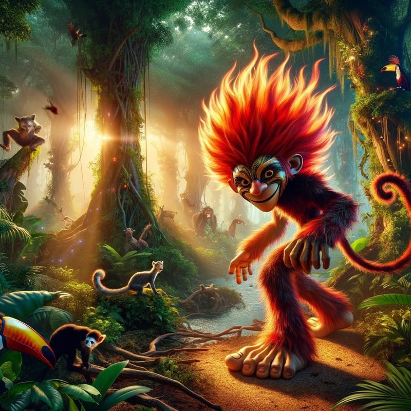 curupira, folclore brasileiro, lenda do curupira, curupira desenho